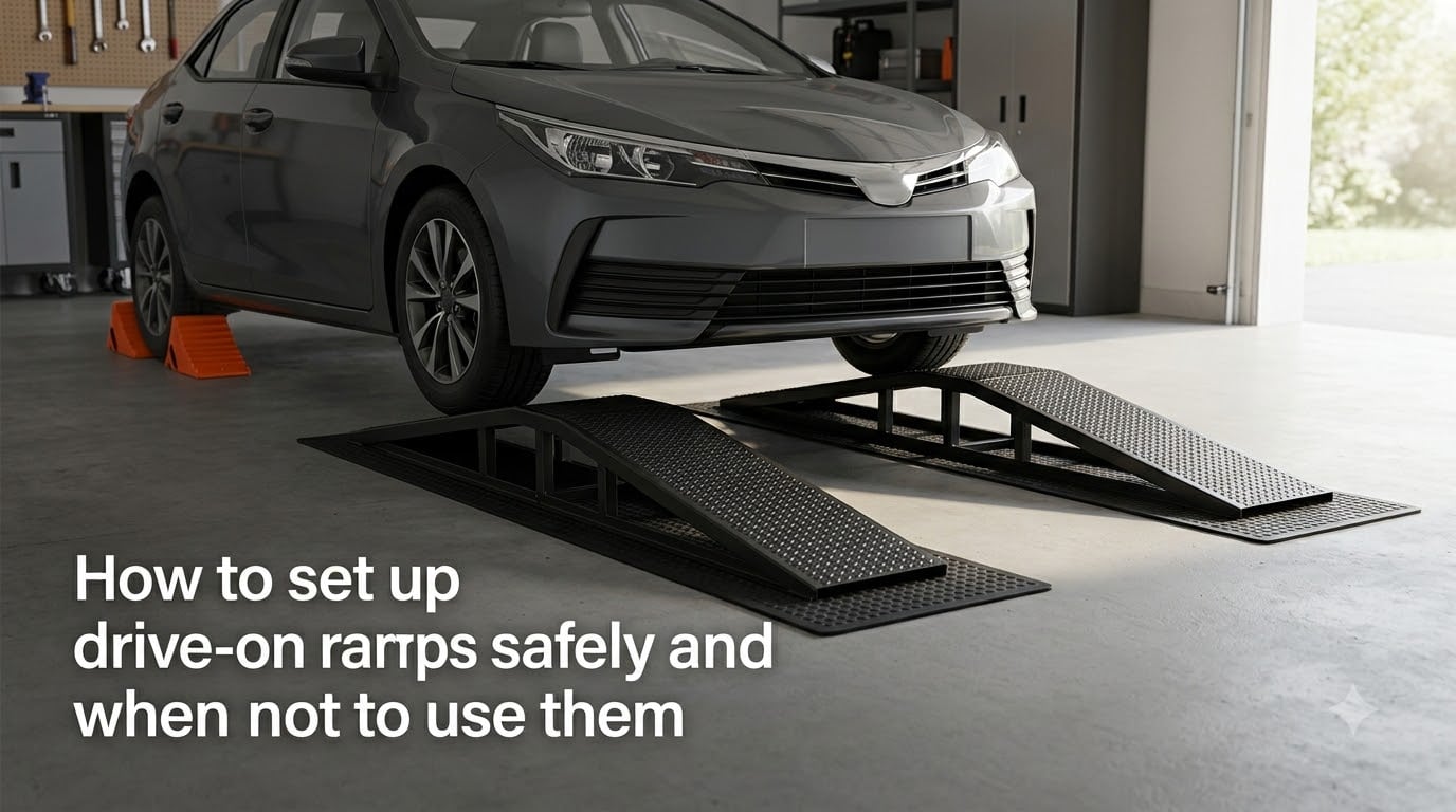 How to set up drive-on ramps safely and when not to use them