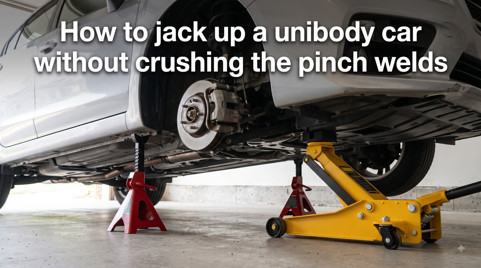 How to jack up a unibody car without crushing the pinch welds
