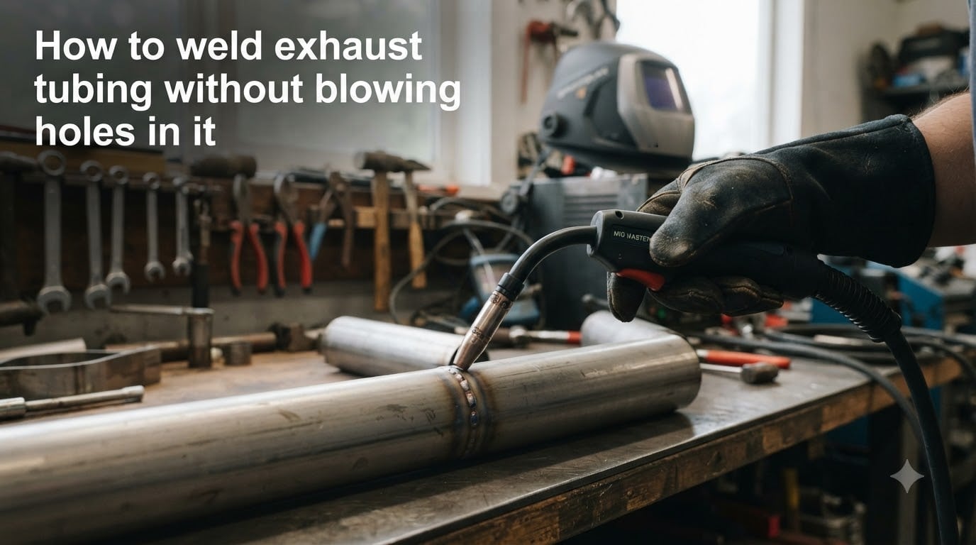 How to weld exhaust tubing without blowing holes in it