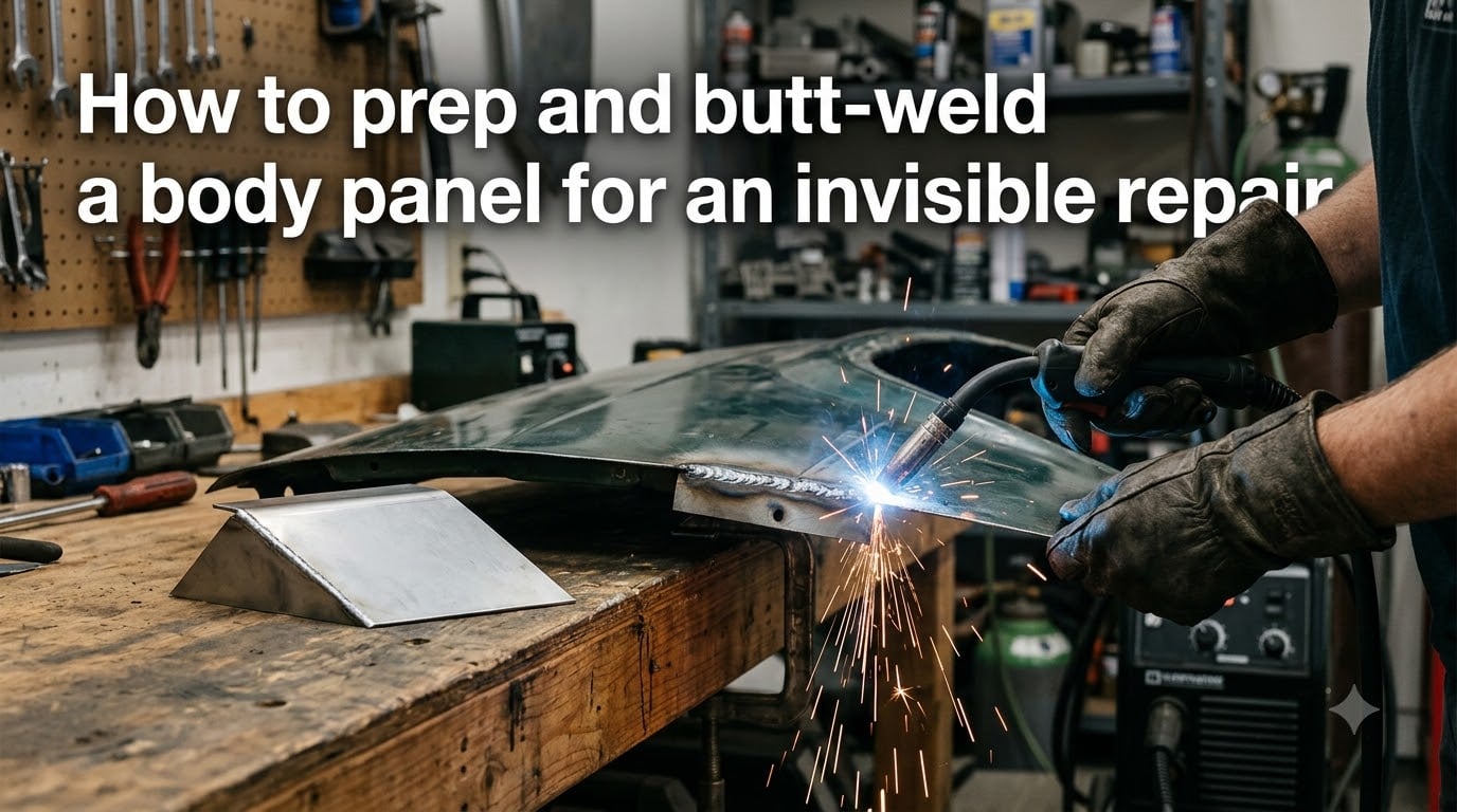 How to prep and butt-weld a body panel for an invisible repair