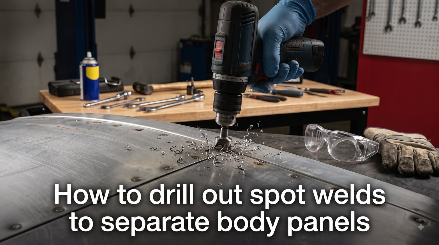 How to drill out spot welds to separate body panels