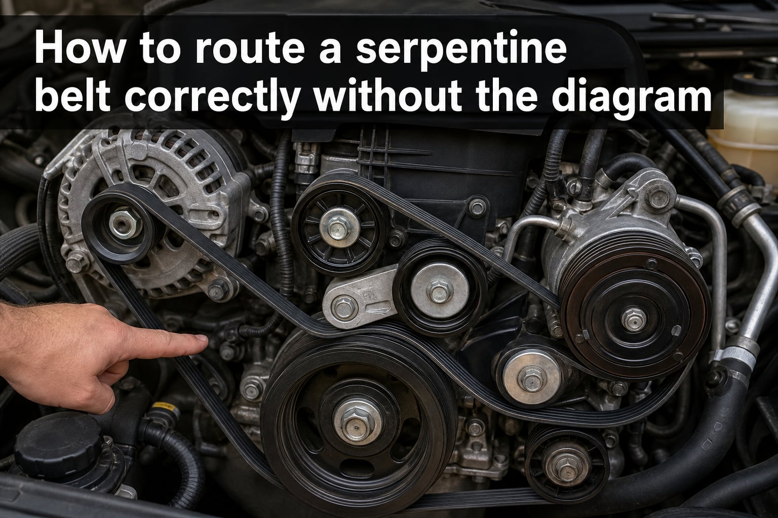 How to route a serpentine belt correctly without the diagram