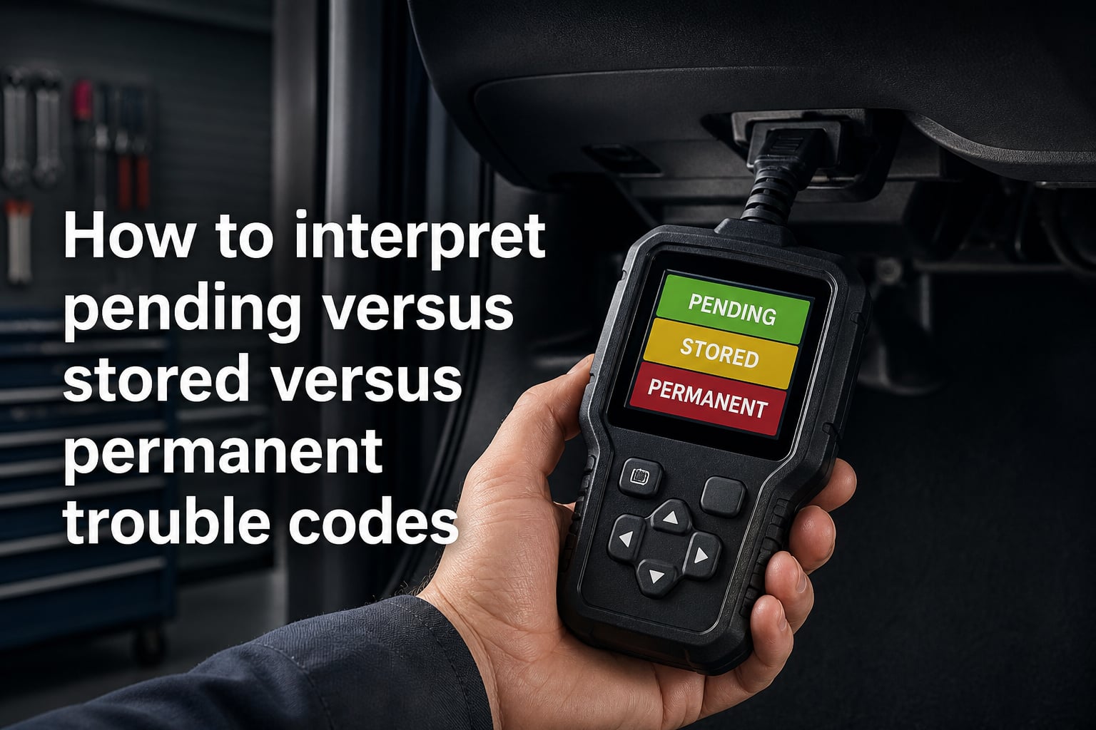 How to interpret pending versus stored versus permanent trouble codes