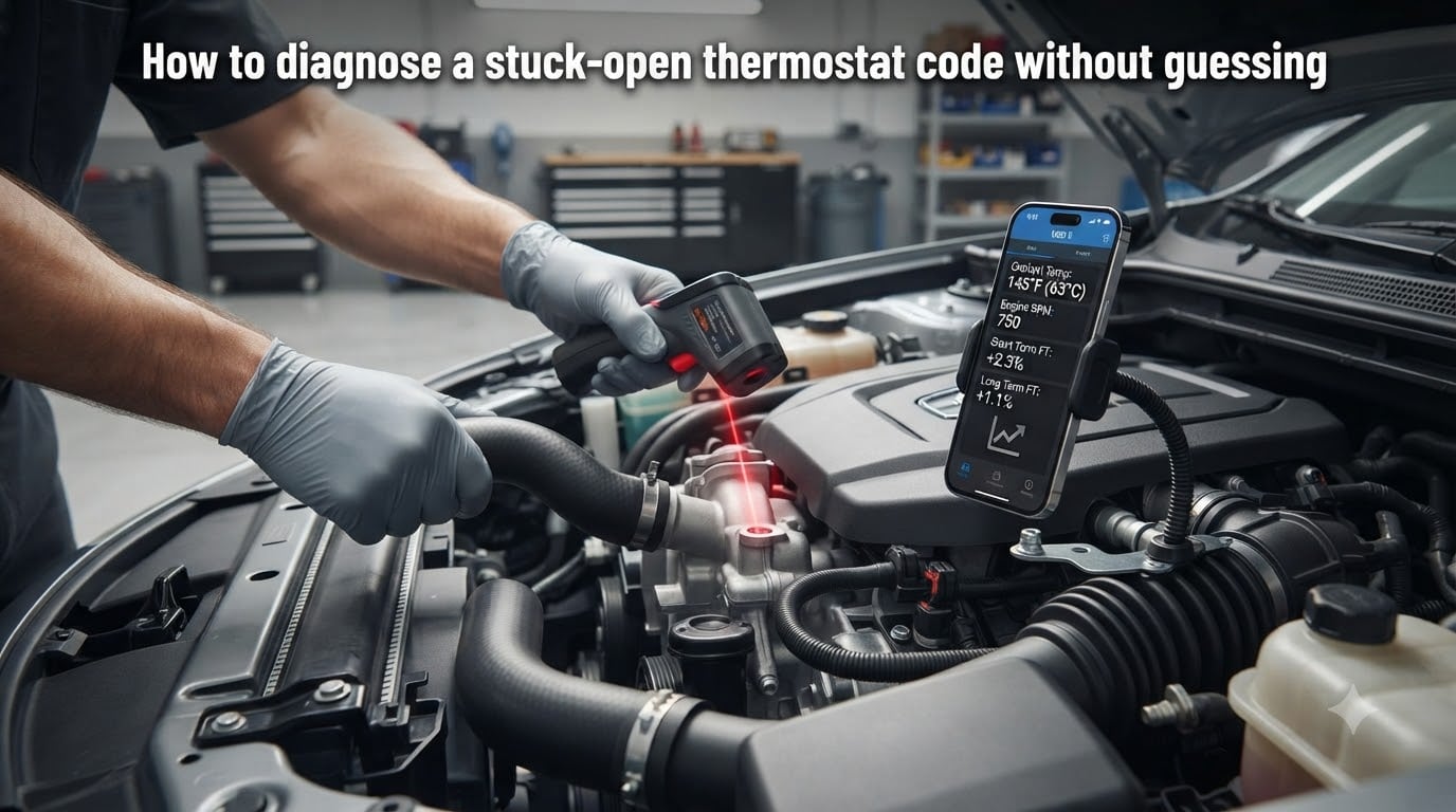 How to diagnose a stuck-open thermostat code without guessing