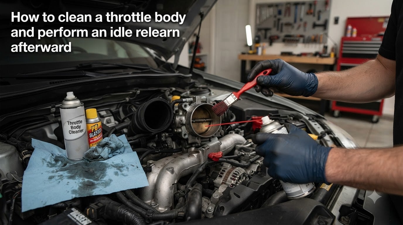 How to clean a throttle body and perform an idle relearn afterward
