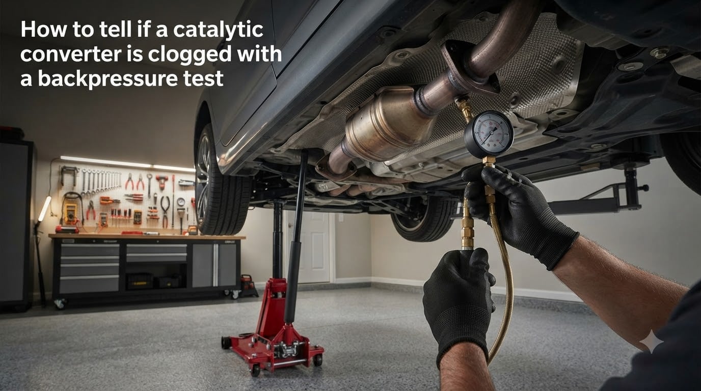 How to tell if a catalytic converter is clogged with a backpressure test