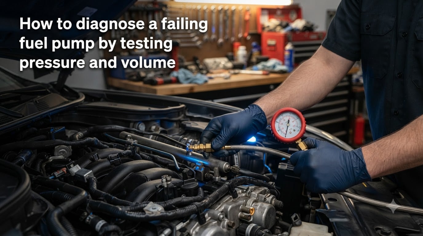 How to diagnose a failing fuel pump by testing pressure and volume