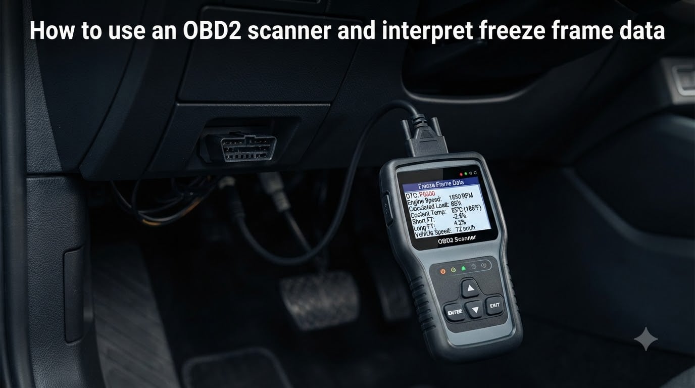 How to use an OBD2 scanner and interpret freeze frame data