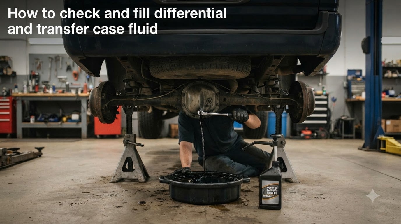 How to check and fill differential and transfer case fluid