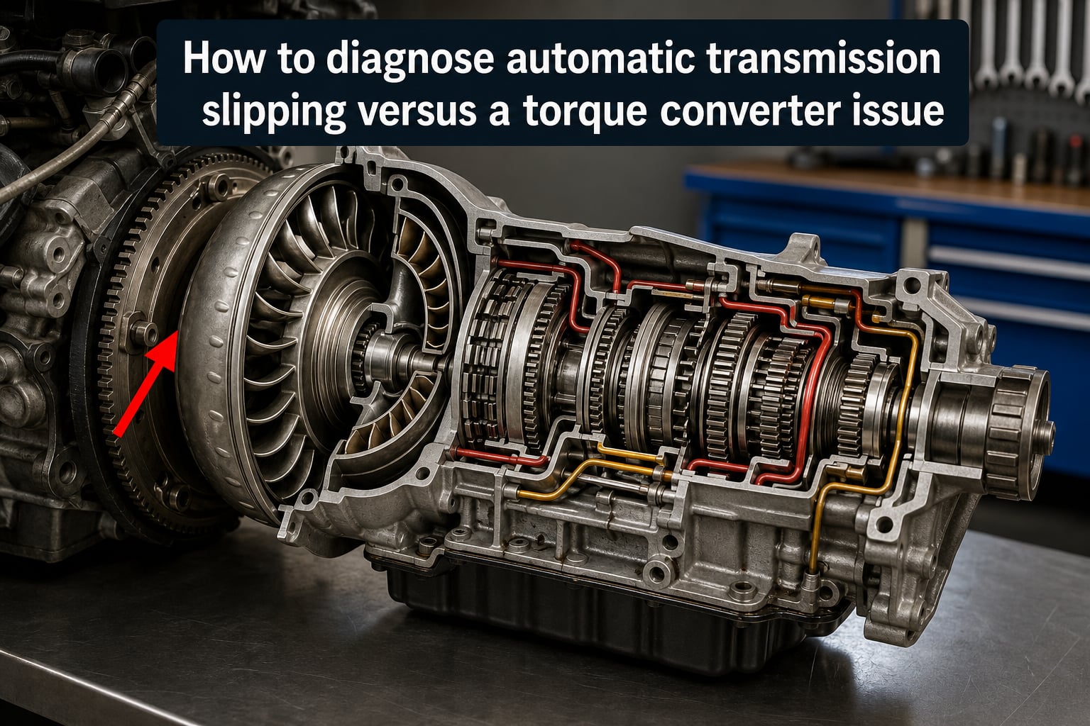 How to diagnose automatic transmission slipping versus a torque converter issue