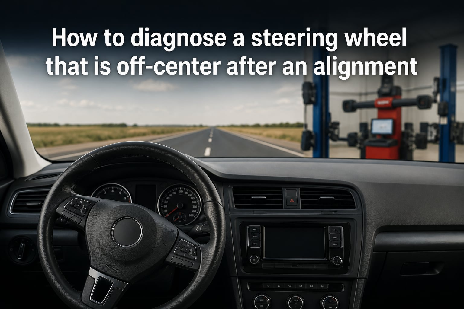 How to diagnose a steering wheel that is off-center after an alignment