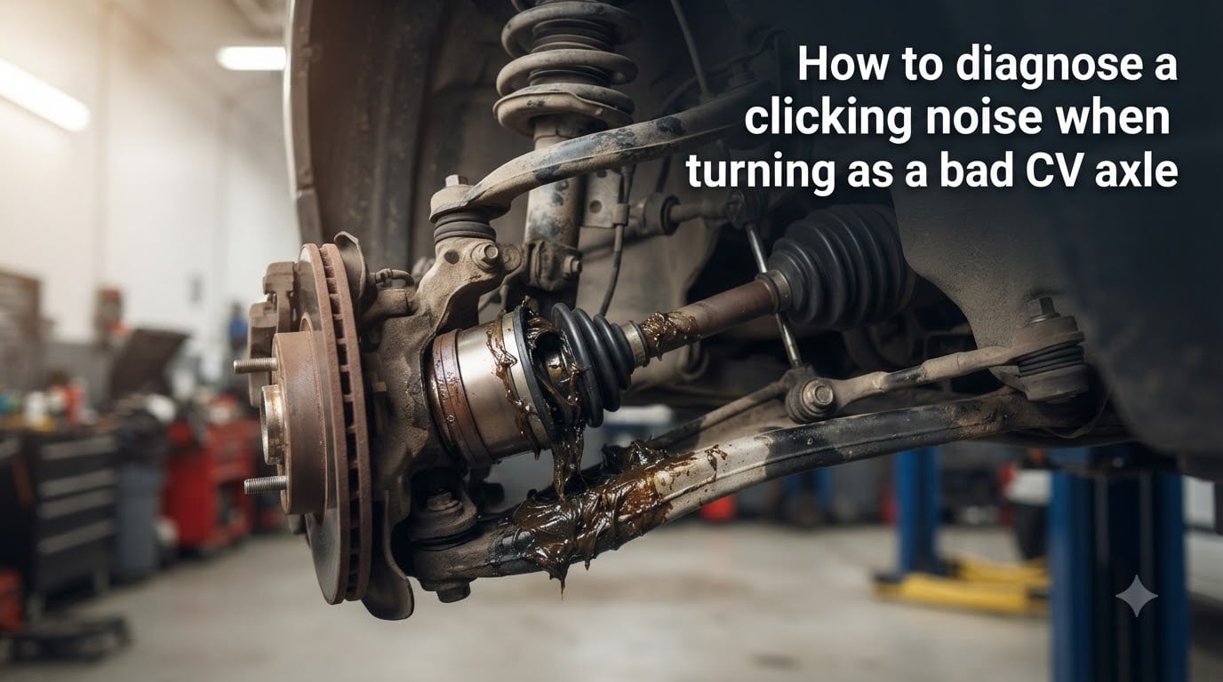 How to diagnose a clicking noise when turning as a bad CV axle