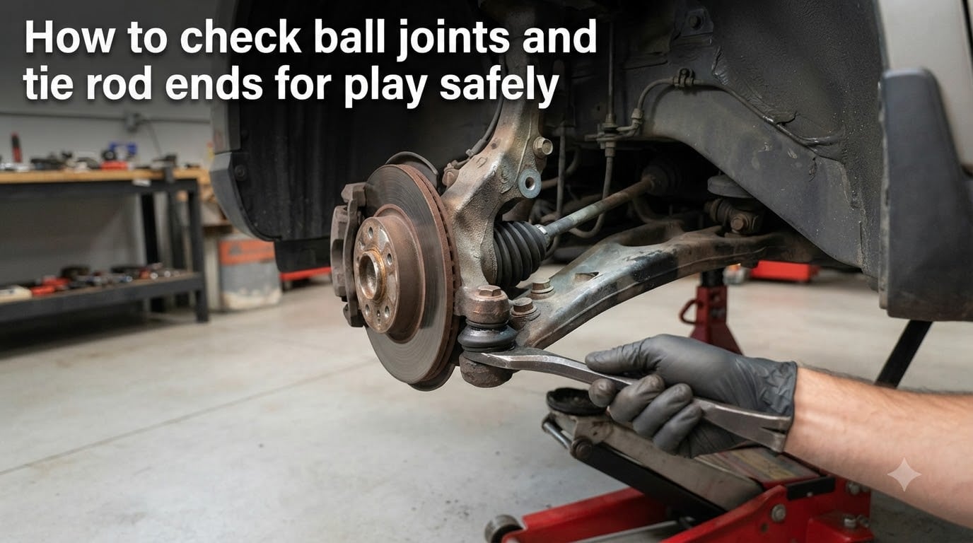 How to check ball joints and tie rod ends for play safely