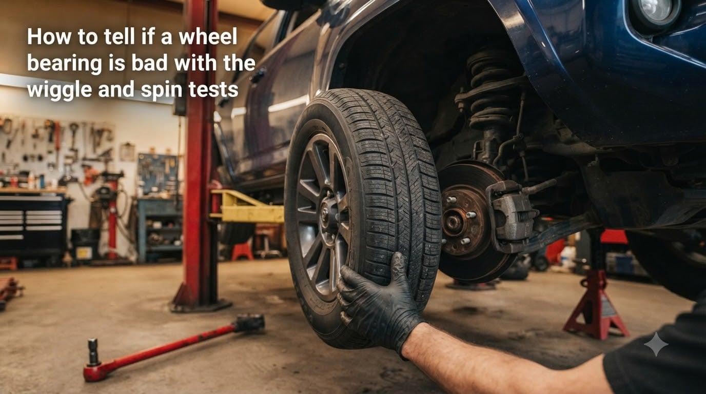 How to tell if a wheel bearing is bad with the wiggle and spin tests