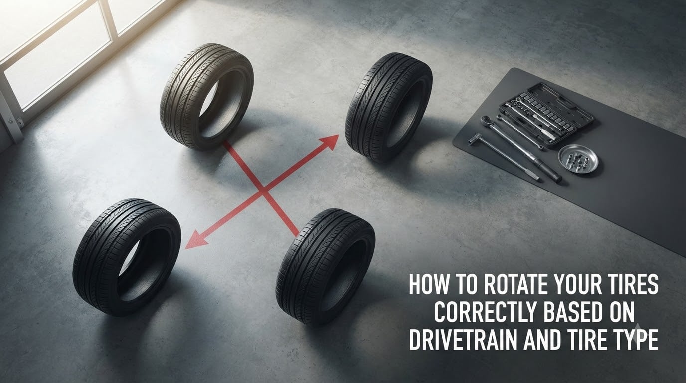 How to rotate your tires correctly based on drivetrain and tire type