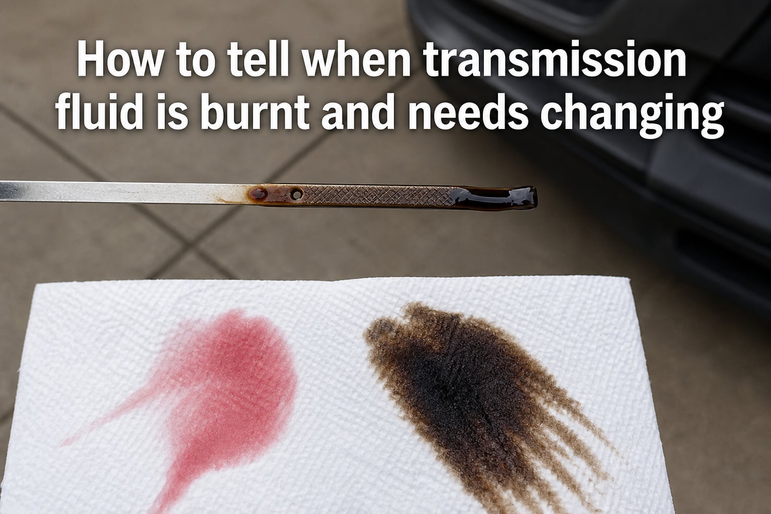 How to tell when transmission fluid is burnt and needs changing