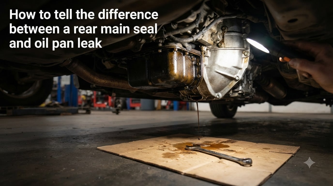 How to tell the difference between a rear main seal and oil pan leak