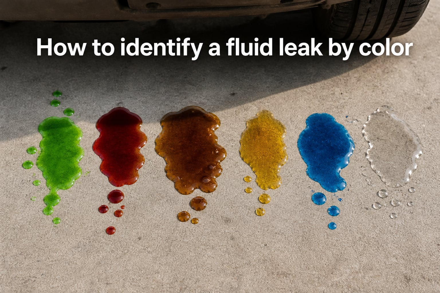 How to identify a fluid leak by color