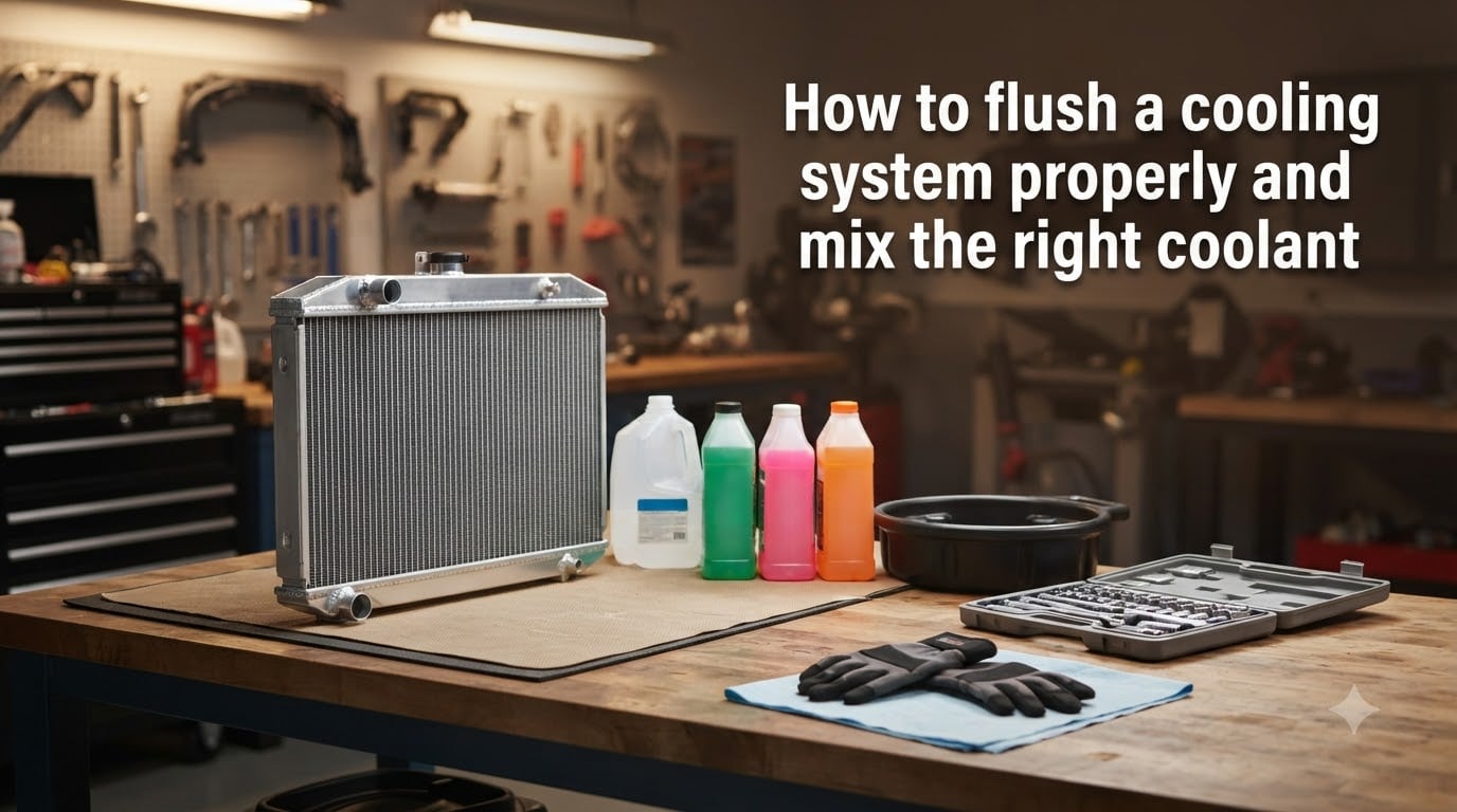 How to flush a cooling system properly and mix the right coolant