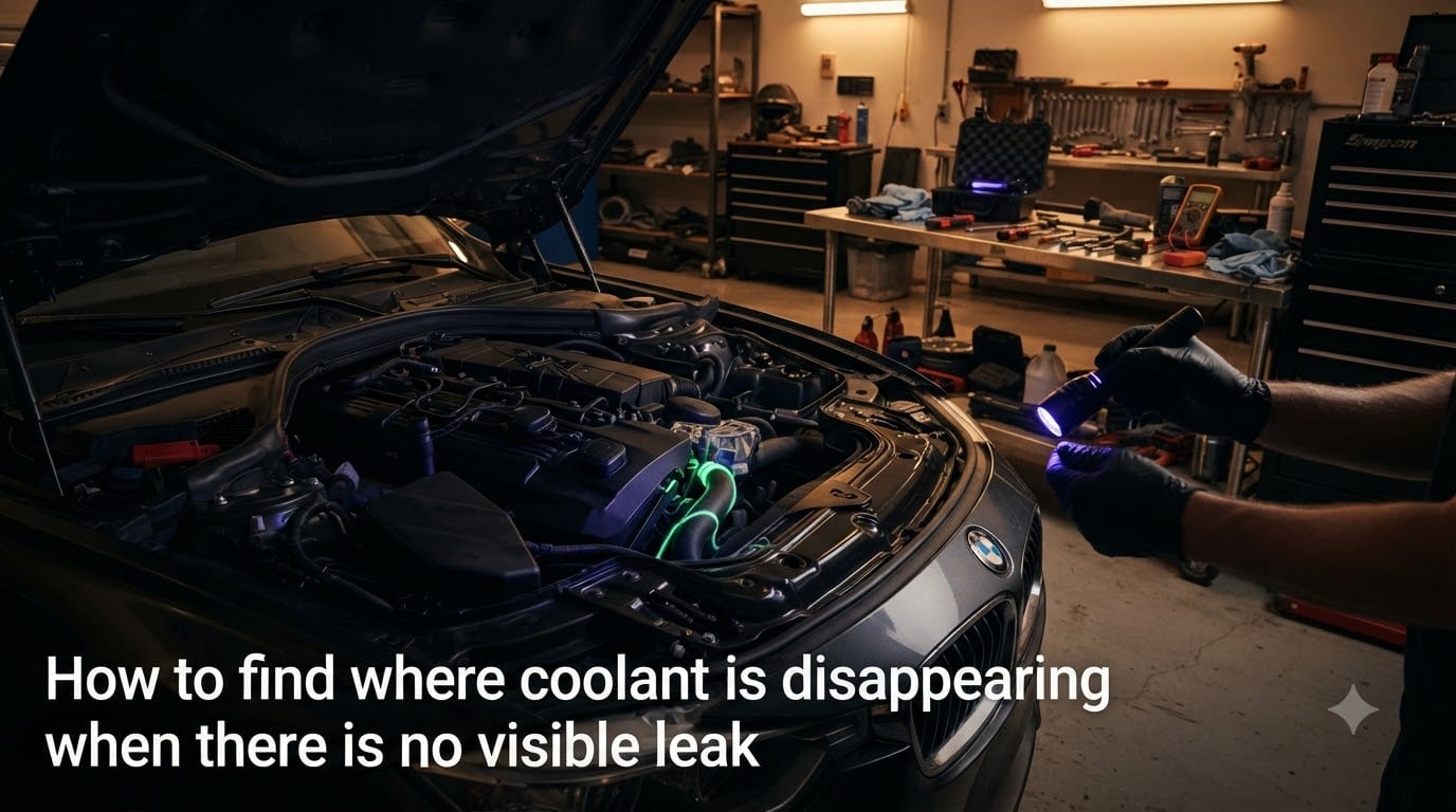 How to find where coolant is disappearing when there is no visible leak