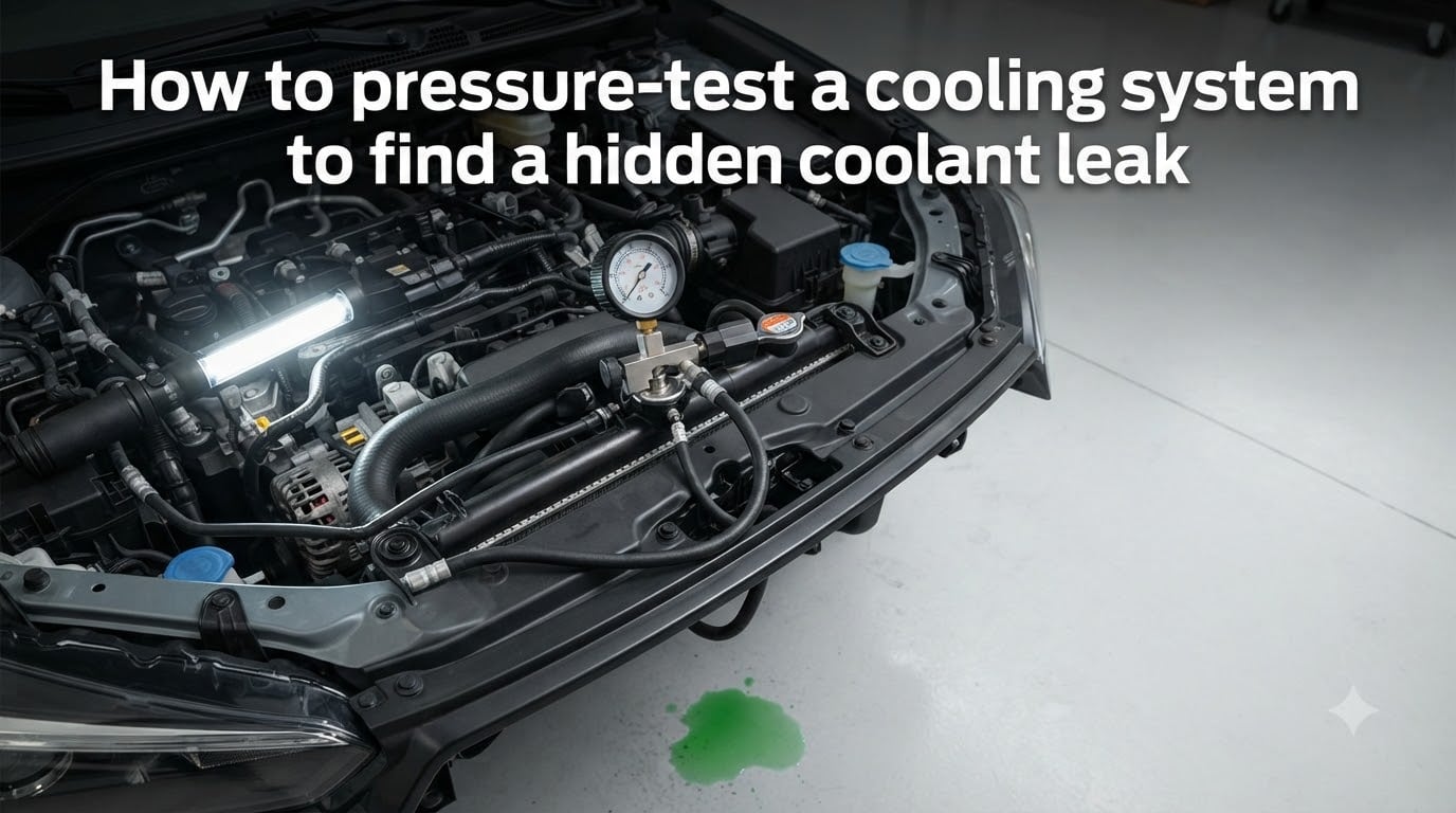 How to pressure-test a cooling system to find a hidden coolant leak