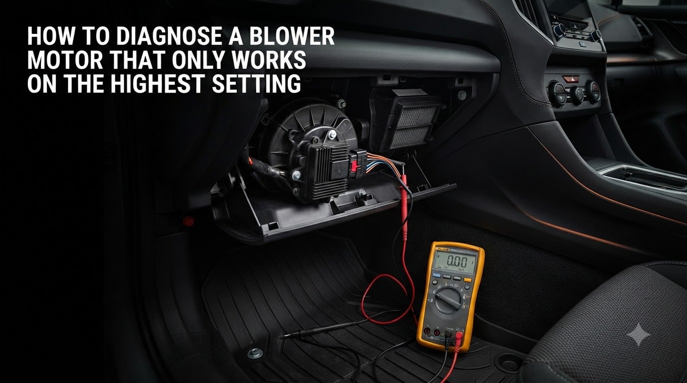 How to diagnose a blower motor that only works on the highest setting
