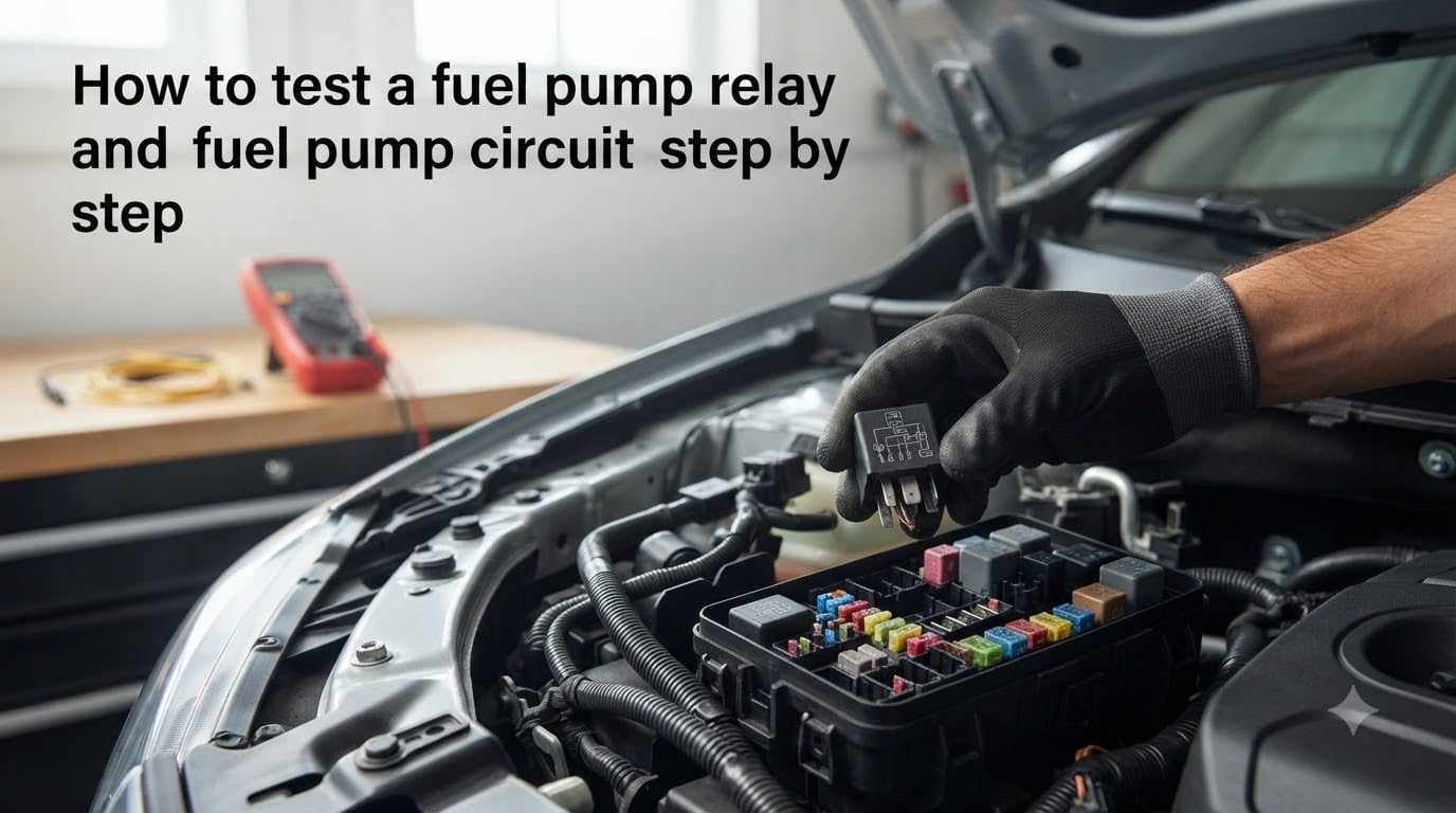 How to test a fuel pump relay and fuel pump circuit step by step