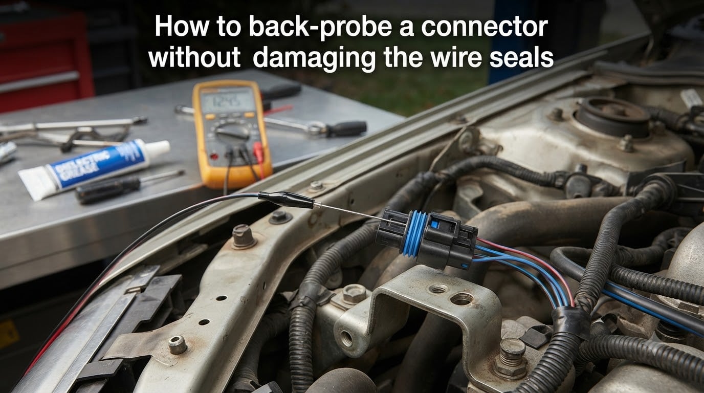 How to back-probe a connector without damaging the wire seals