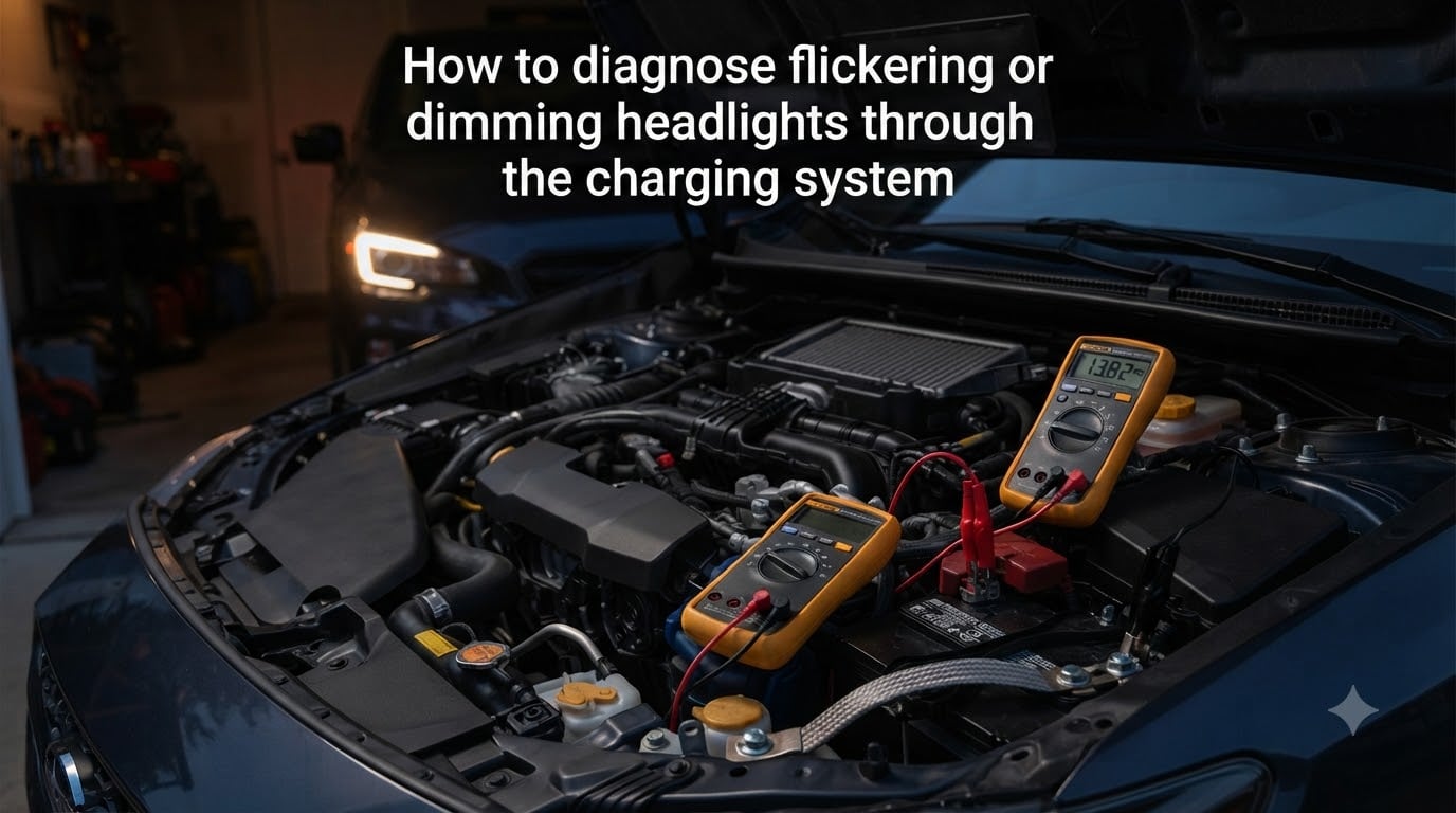 How to diagnose flickering or dimming headlights through the charging system