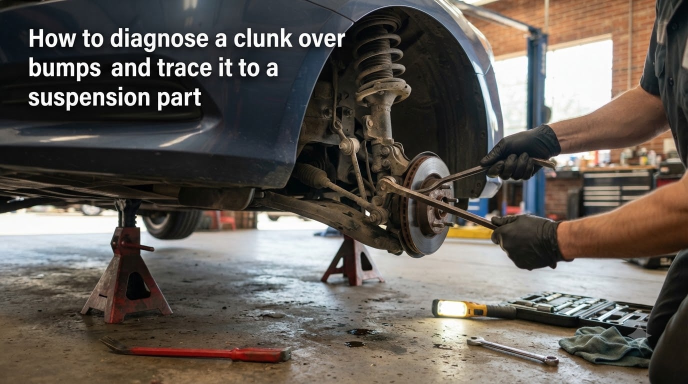 How to diagnose a clunk over bumps and trace it to a suspension part