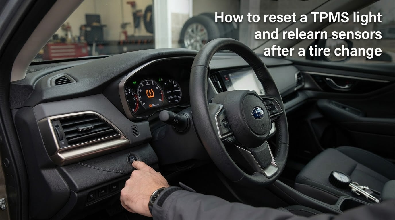 How to reset a TPMS light and relearn sensors after a tire change