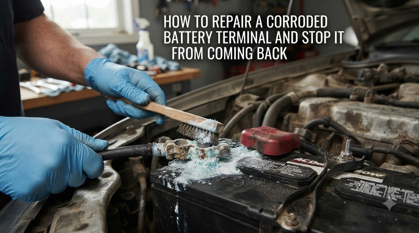 How to repair a corroded battery terminal and stop it from coming back