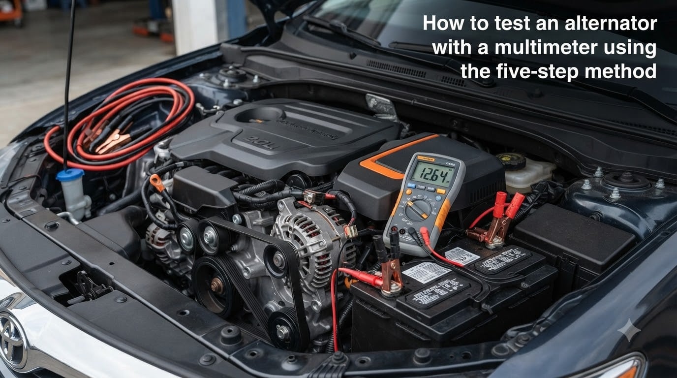 How to test an alternator with a multimeter using the five-step method