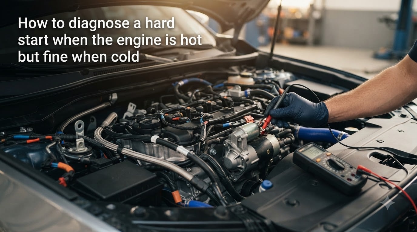 How to diagnose a hard start when the engine is hot but fine when cold