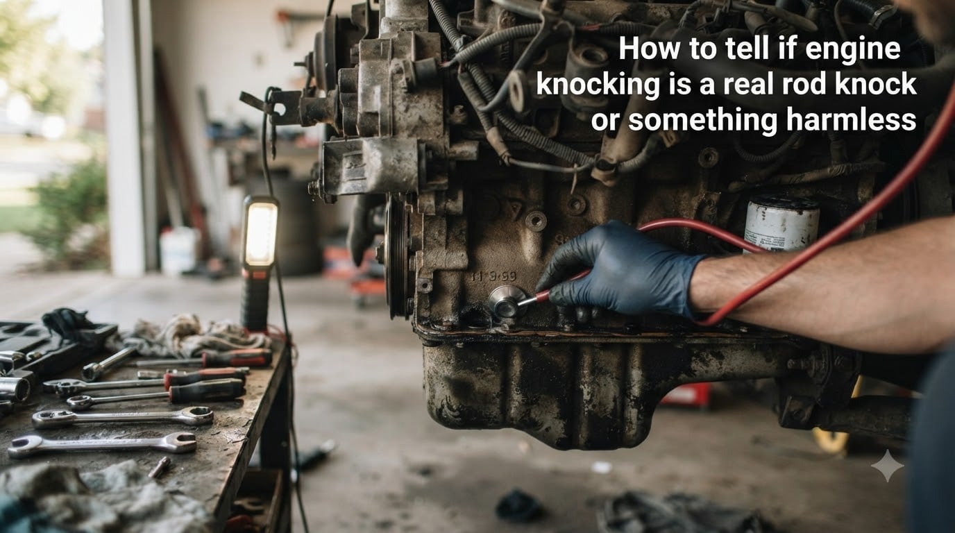 How to tell if engine knocking is a real rod knock or something harmless