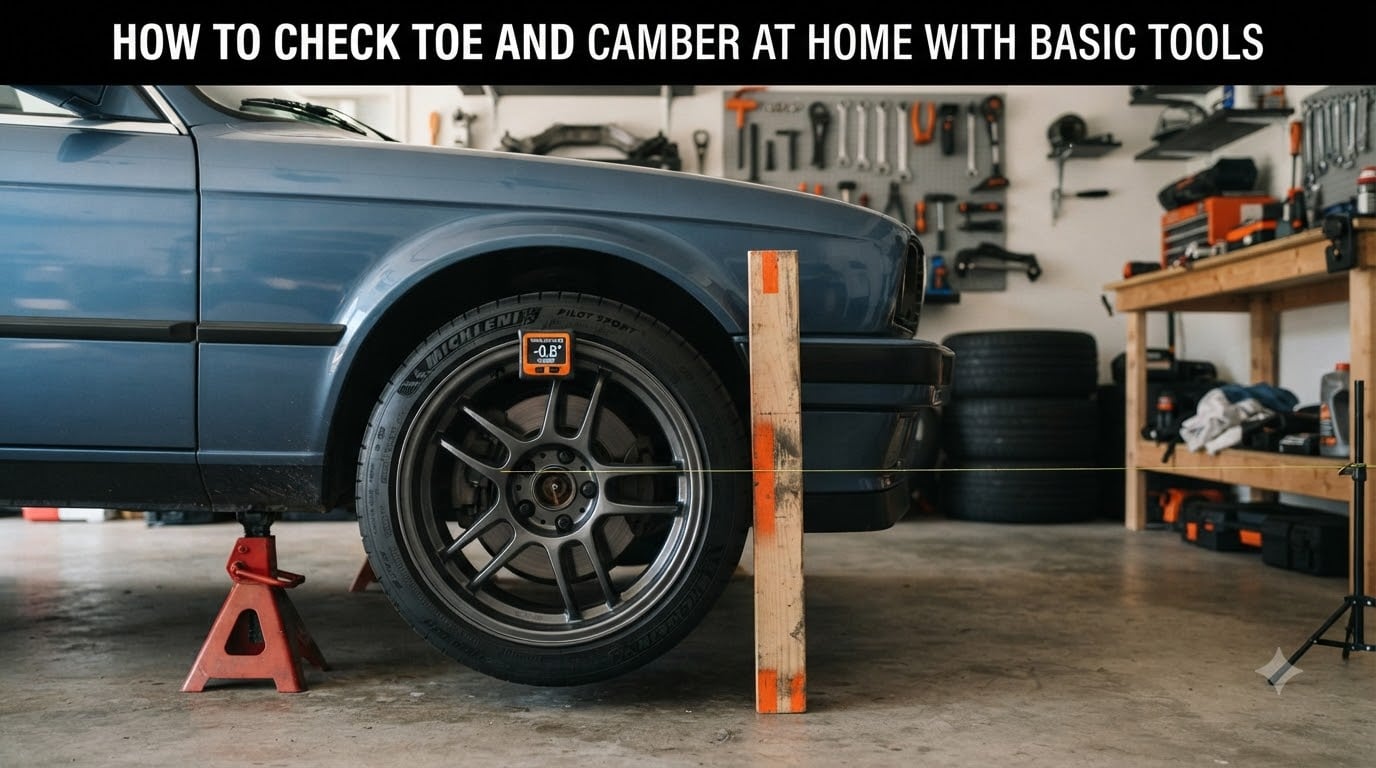 How to check toe and camber at home with basic tools