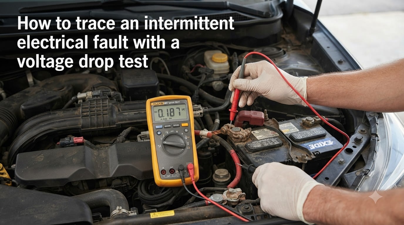 How to trace an intermittent electrical fault with a voltage drop test