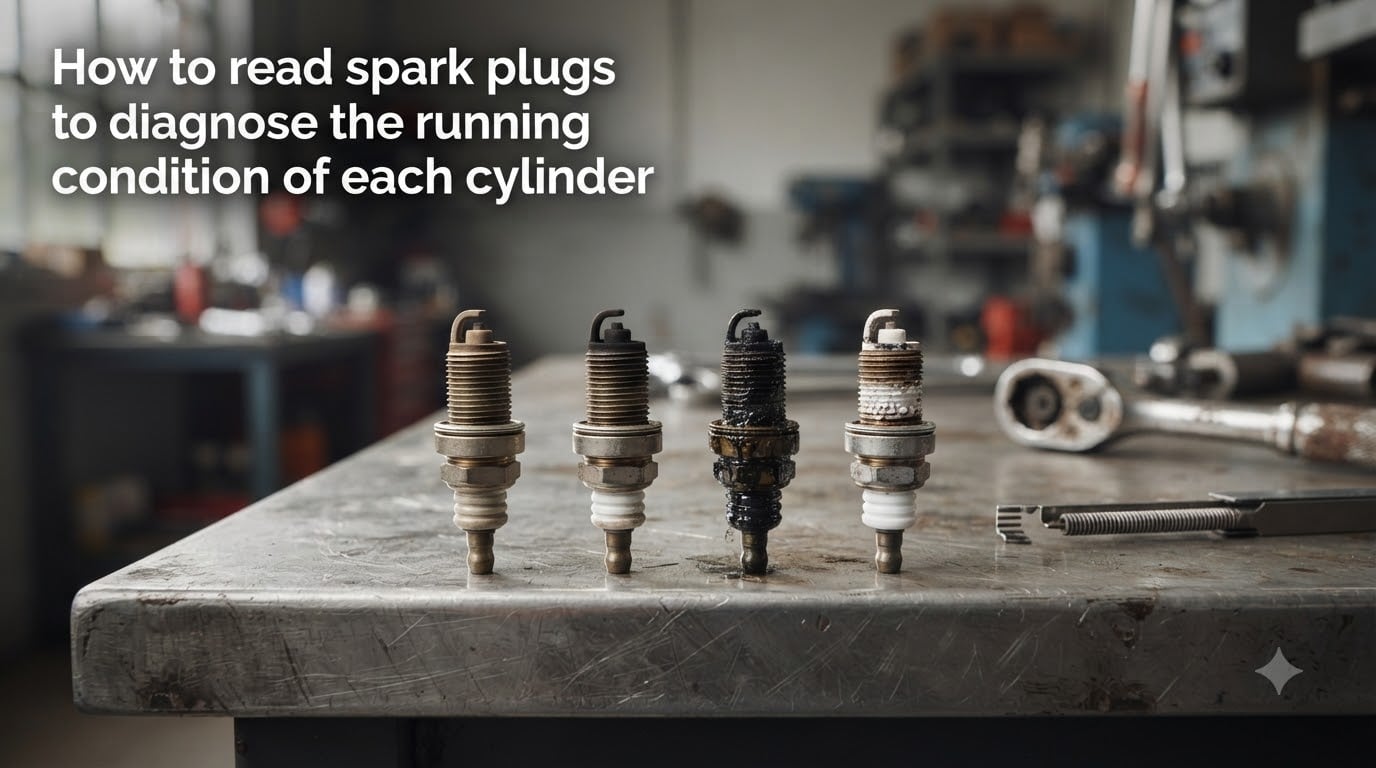 How to read spark plugs to diagnose the running condition of each cylinder