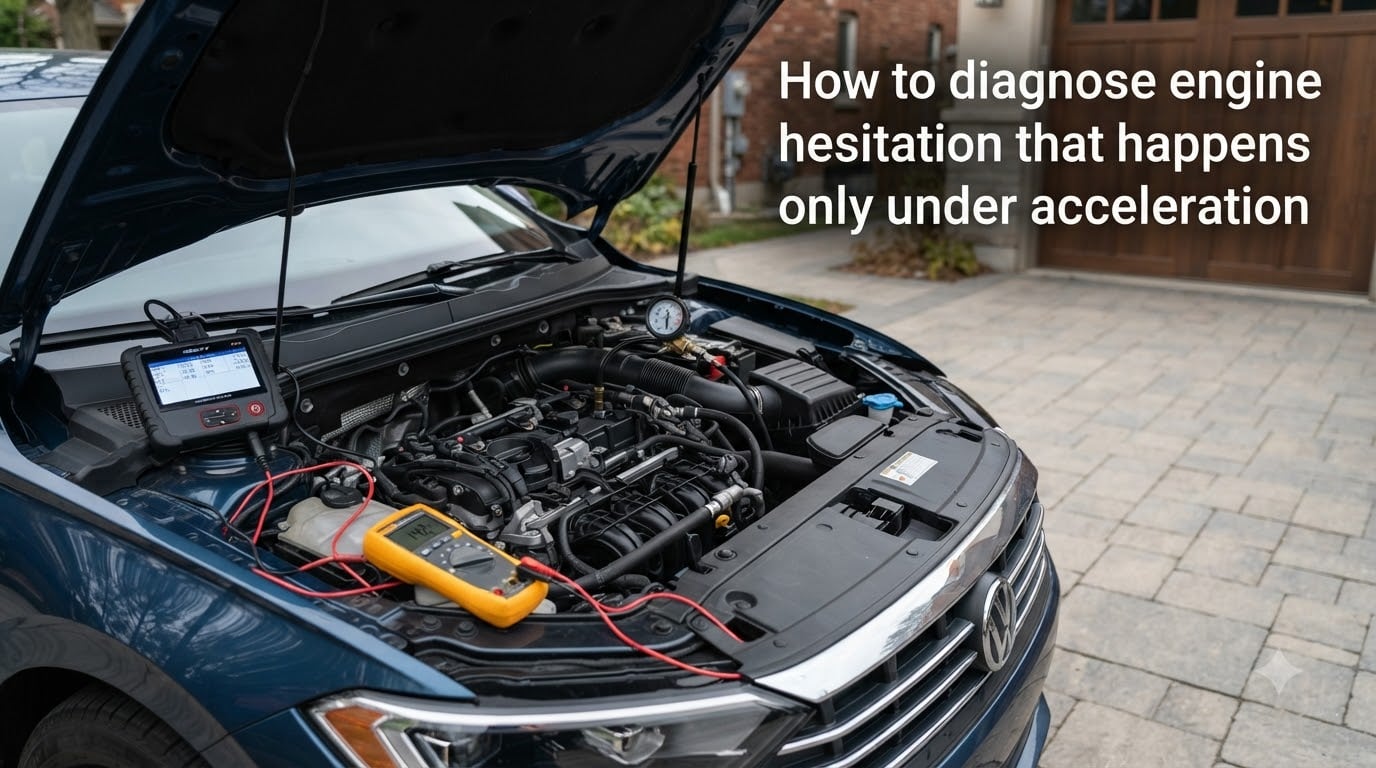 How to diagnose engine hesitation that happens only under acceleration