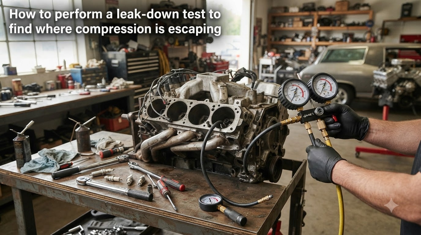 How to perform a leak-down test to find where compression is escaping