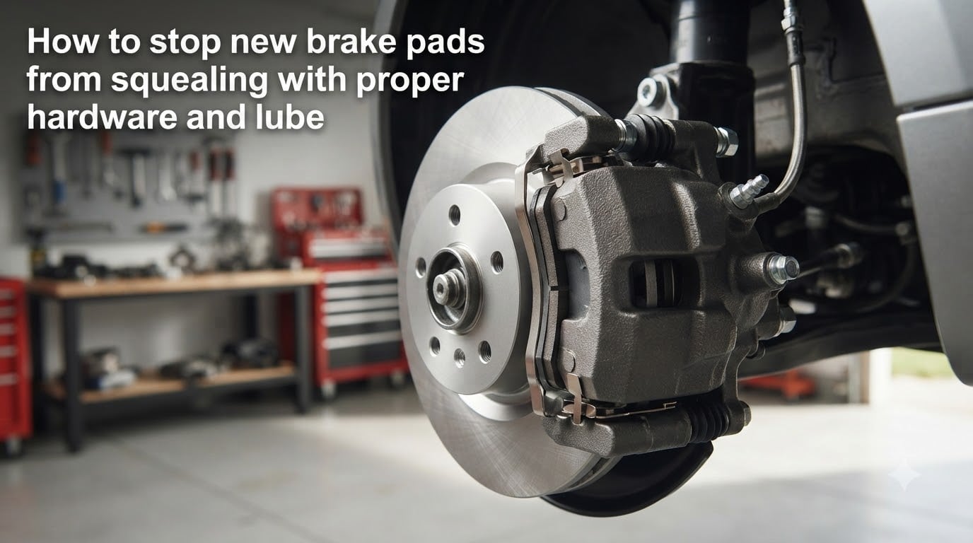 How to stop new brake pads from squealing with proper hardware and lube