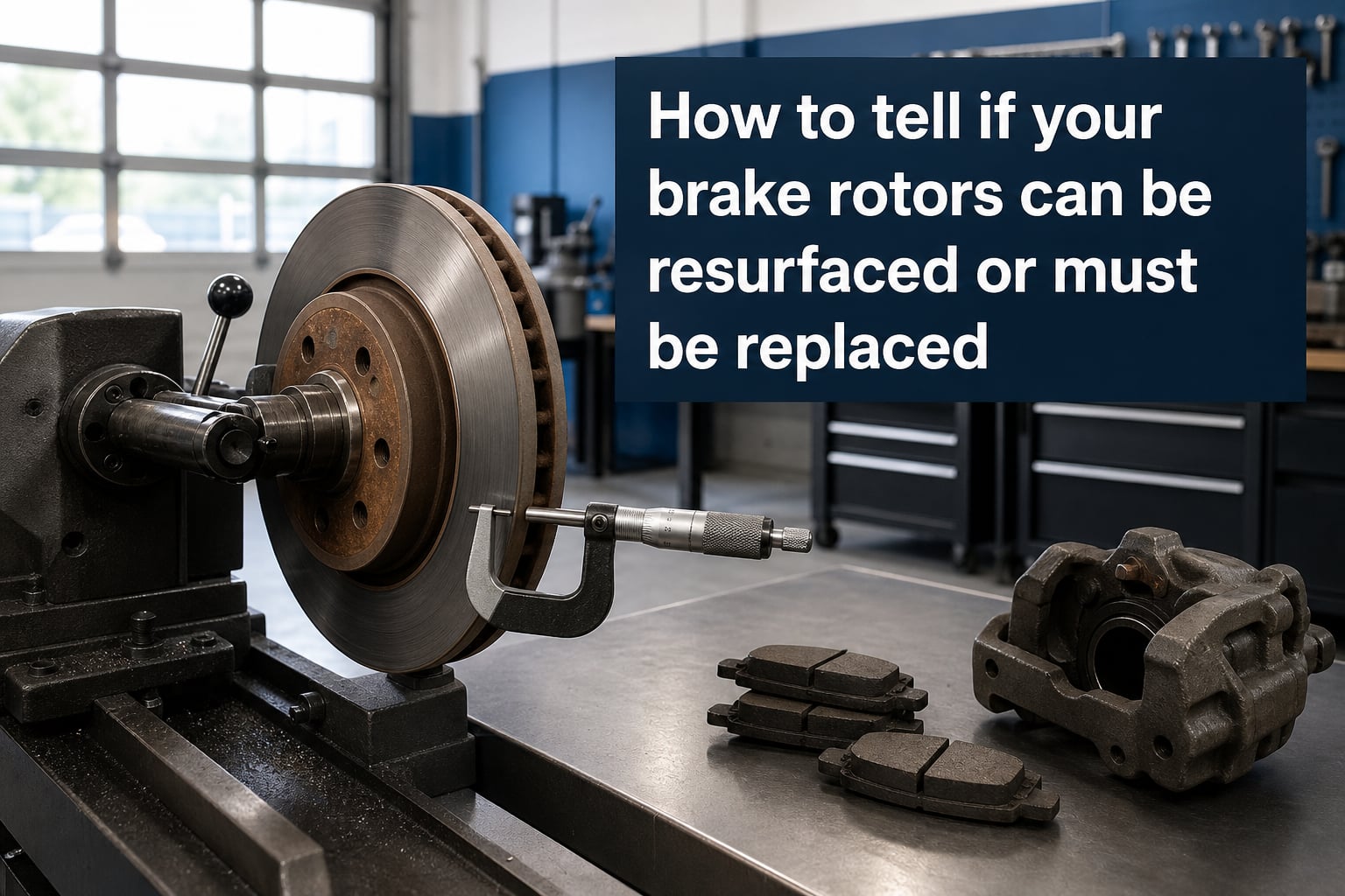 How to tell if your brake rotors can be resurfaced or must be replaced