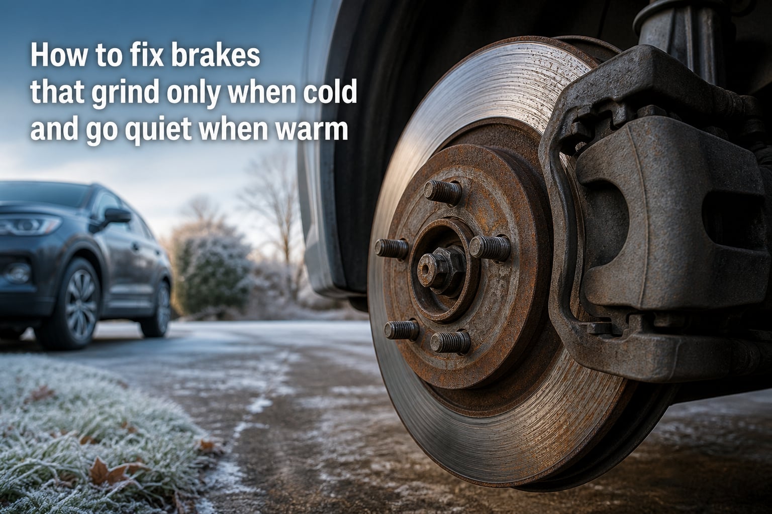 How to fix brakes that grind only when cold and go quiet when warm