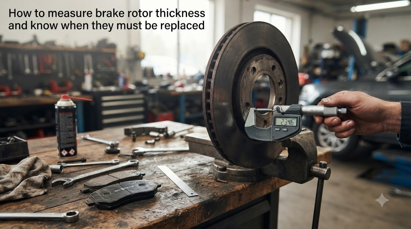 How to measure brake rotor thickness and know when they must be replaced