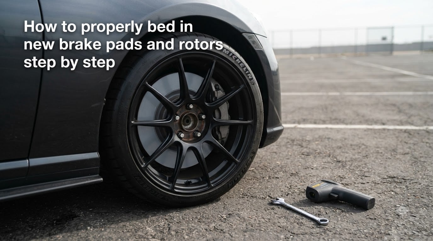 How to properly bed in new brake pads and rotors step by step
