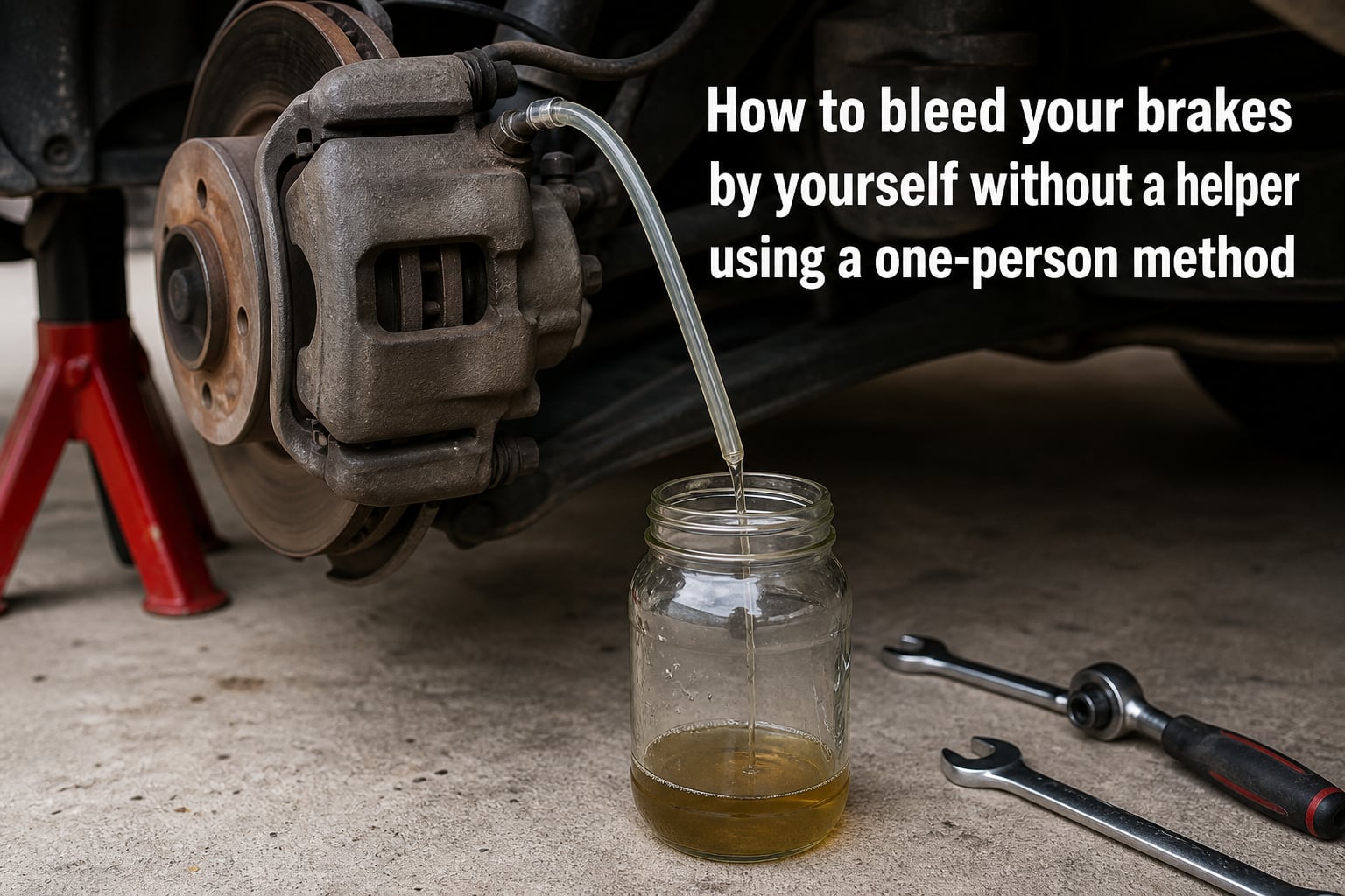 How to bleed your brakes by yourself without a helper using a one-person method