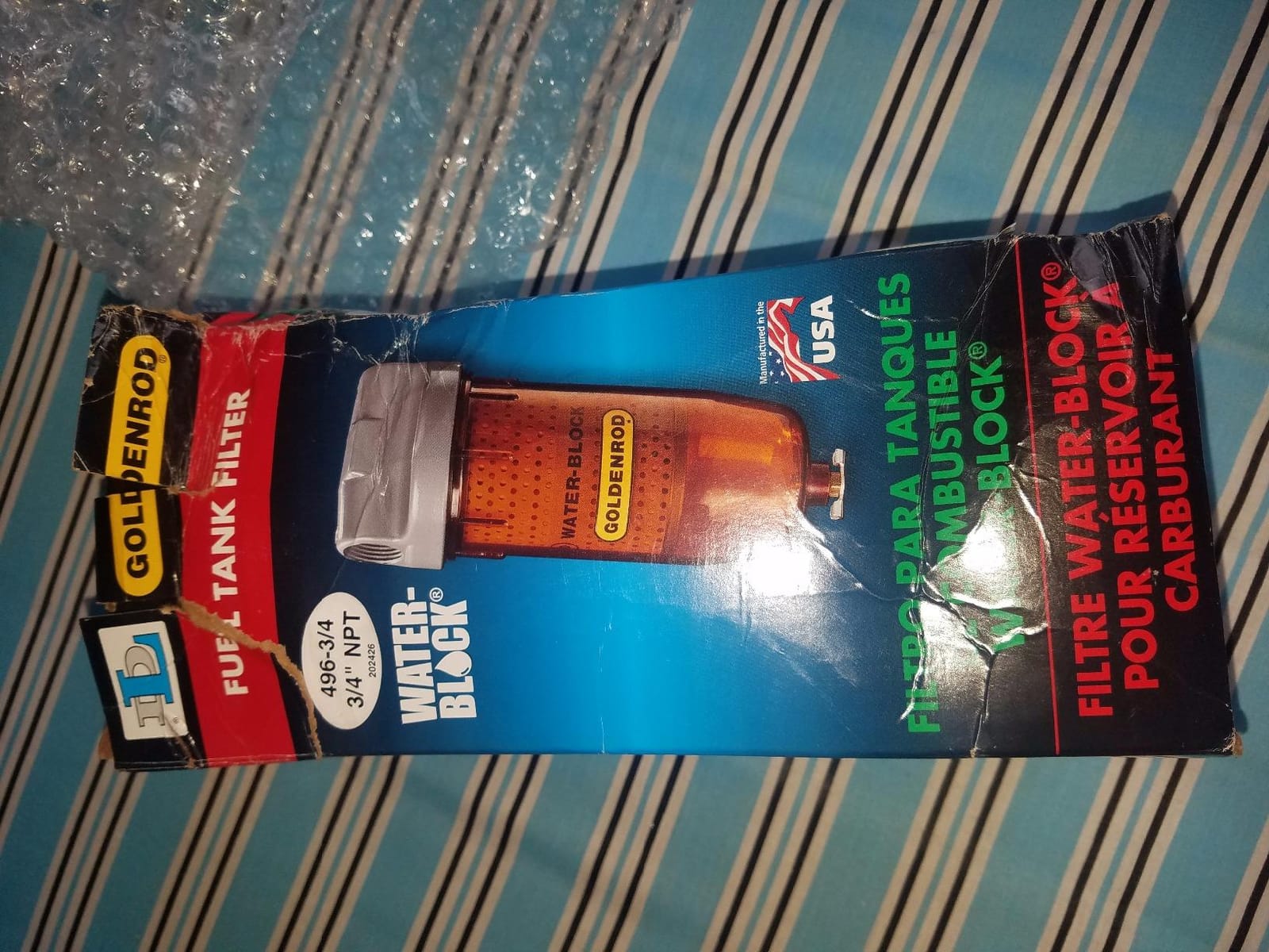 Dutton-Lainson - Goldenrod - 496-3/4 Water Block Fuel Filter - Made in USA customer photo 2