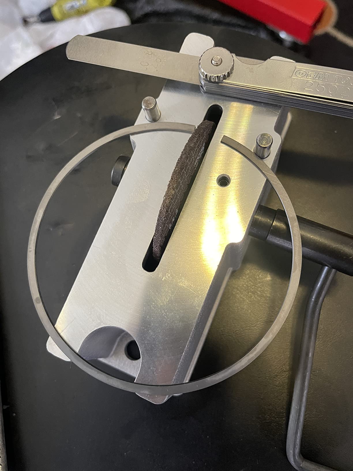 Piston Ring Filer, Grinding Tool, Manual Crank, Aluminum/Steel, Each customer photo 1