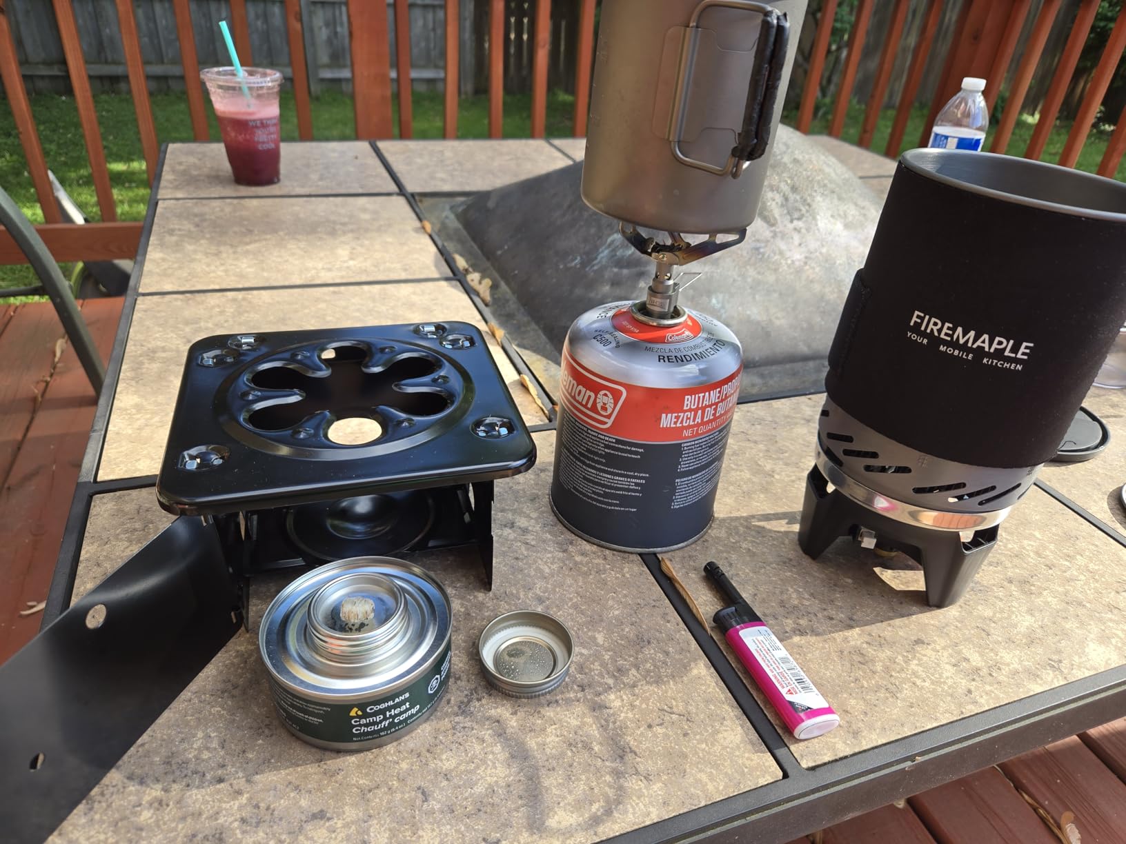 Coghlan's Portable Folding Camp Stove – Compact, Lightweight Steel Cooking Stove for Camping, Backpacking, Hiking, or Emergency Use – Uses Canned Heat or Fuel Tablets, Black customer photo 2