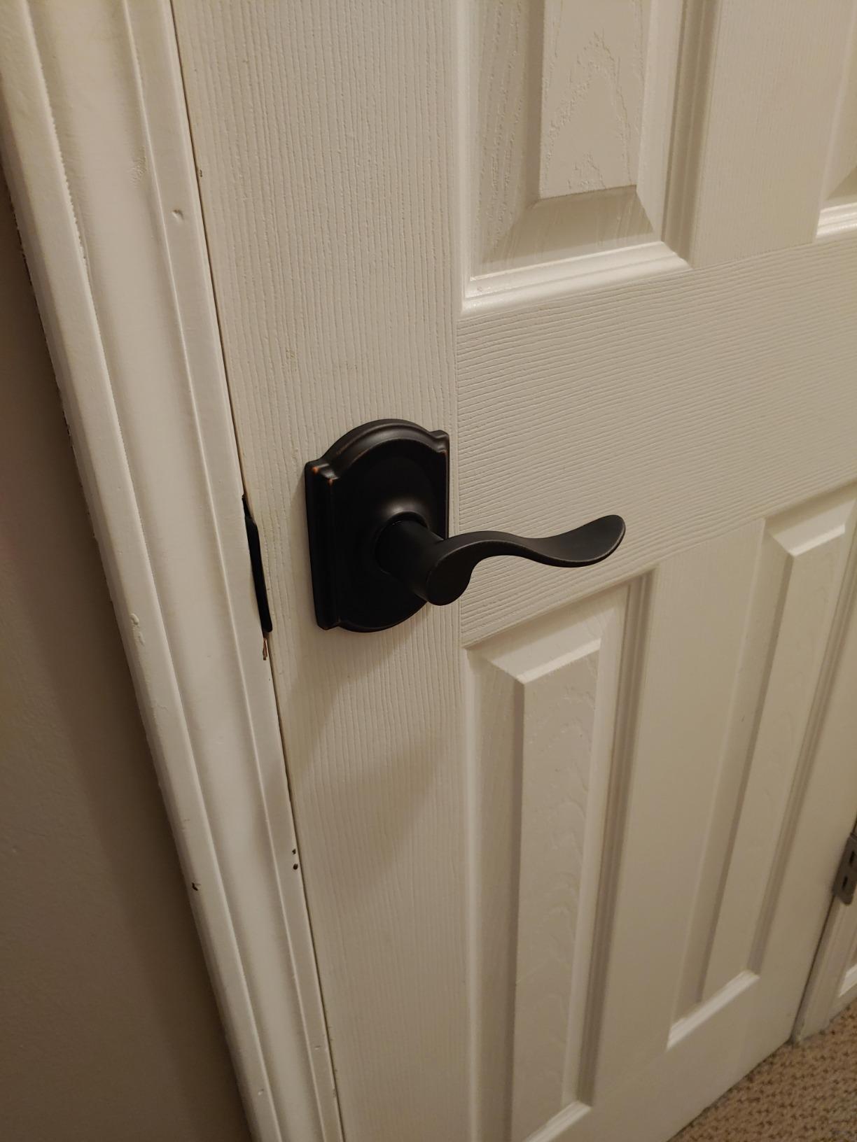 SCHLAGE Accent Hall/Closet Passage Door Handle, Reversible, Satin Nickel customer photo 2